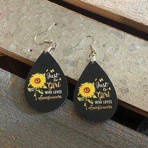 Just a girl that loves sunflower earrings